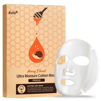 Honey 1 Snail Ultra Moisture Cotton Mask Set 5pcs 29g x 5pcs