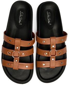 Honey Footbed Sandalen Bruin