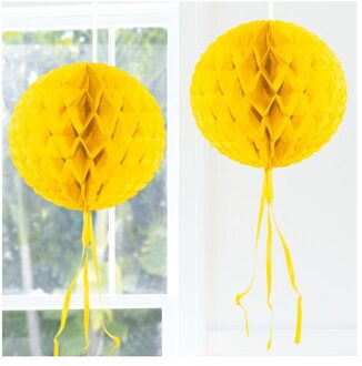 Honeycomb ballen geel 30 cm - Hangdecoratie