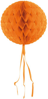 Honeycomb ballen oranje 30 cm - Hangdecoratie