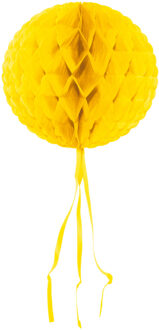 Honeycomb bol - 30 cm - geel
