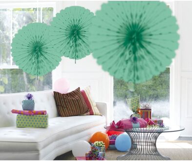 Honeycomb waaiers mint groen 45 cm - Hangdecoratie