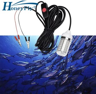 Honeyfly Led Vissen Lamp Dc 12V Waterdichte IP68 Lokken Fishfinder Lamp Onderwater Licht Trekt Garnalen Inktvis Krill Blauw