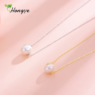 Hongye Design Natural Pearl Long Chain For Women Personality Long 925 Sterling Silver Female Pendant Necklace Collar Jewelry
