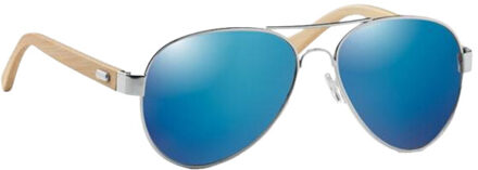 Honiara bamboe zonnebril voor volwassenen Blauw - One size