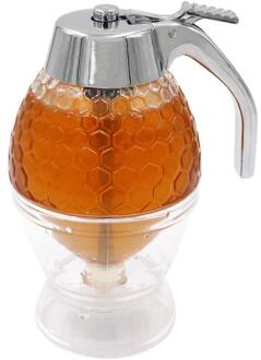 Honing Dispenser Draagbare Honing Stoage Container Honing Squeeze Fles Honing Pot Sap Siroop Pot Stand Home Keuken Accessoires