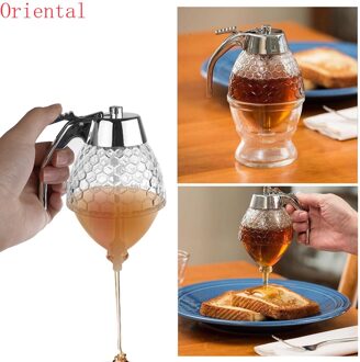Honing Dispenser Squeeze Fles Honing Jar Container Bee Drip Dispenser Waterkoker Opslag Pot Stand Sap Siroop Cup Honing Distributeur