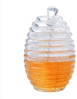 Honing Pot Duidelijke Pot Met Dipper Deksel Bijenkorf Stijl Voor Thuis Keuken Fq-Ing A