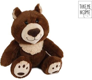 honingbeer L pluche 30cm bruin