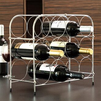 Honingraat Metallic Fles Rack (12 Flessen)