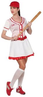 Honkbal Kostuum Vrouw Wit - Transparant