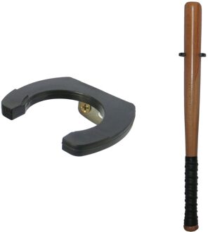 Honkbalknuppel Rack Verticale Wall Mount Wandrek Muur Houder-Zwart