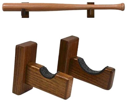 Honkbalknuppel Wall Mount Display Case Houten Honkbalknuppel Houder Horizontale Display Rack Voor Softbal En Hockeystick
