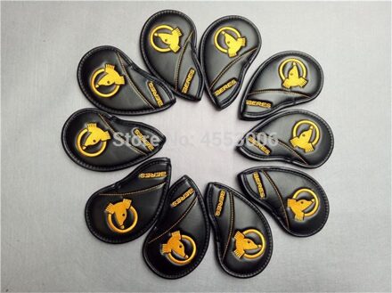 Honma Beres Golf Club Head Covers PU Golf Irons Headcovers Set #4-11, AW, SW 10 stks/partij goud brief
