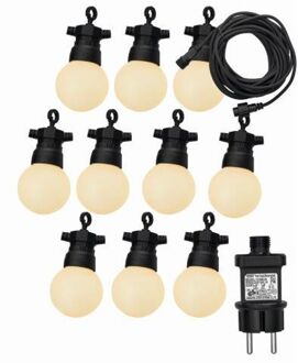 Honolulu Lichtsnoer 4,5m/10 Lampen 24V Wit Wit, Zwart