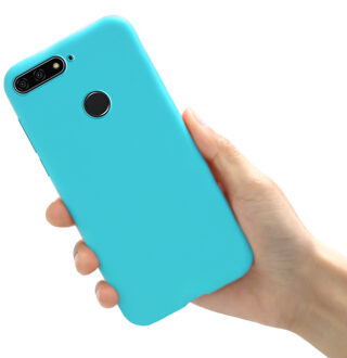 Honor 7C Cover Honor 7C Case Siliconen 5.7 Candy Kleur Back Cover Telefoon Case Voor Huawei Honor 7C 7 C AUM-L41 Rusland Honor 7C Case lucht blauw