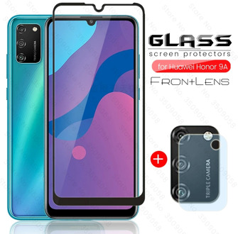 honor 9a glass 2-in-1 camera lens glass honor9a 2020 honr 9 a a9 moa-lx9n 6.3'' phone screen protector film cover caso xonor 9a