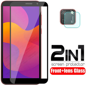 honor 9s glass 2 in 1 protective glass for huawei honor 9s honer xonor 9 s s9 honor9s 5.45" dua-lx9 camera screen protector Film