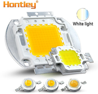 Hontiey High Power LED Chip Warm Pure Cold White Lighting Beads 1W 3W 5W 10W 20W 30W 50W 100W Integrated Matrix Bulb COB Lamp