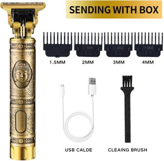 Hoodakang Haar Trimmer Kaalhoofdige Tondeuse Elektrische Cordless Scheerapparaat Kapper Precisie Afwerking Haar Snijder Baard Scheren Mac Blauw