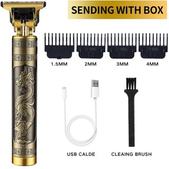 Hoodakang Haar Trimmer Kaalhoofdige Tondeuse Elektrische Cordless Scheerapparaat Kapper Precisie Afwerking Haar Snijder Baard Scheren Mac wit