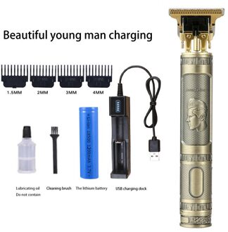 Hoodakang Haar Trimmer Kaalhoofdige Tondeuse Elektrische Cordless Scheerapparaat Kapper Precisie Afwerking Haar Snijder Baard Scheren Mac Zilver