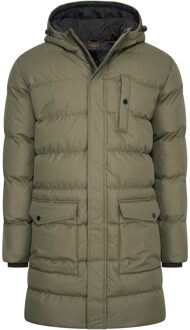 Hooded winter jacket army Groen - L