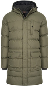 Hooded winter jacket army Groen - M