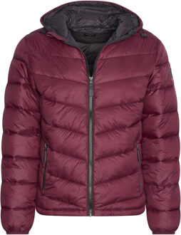 Hooded winter jacket burgundy Rood - L