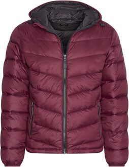 Hooded winter jacket burgundy Rood