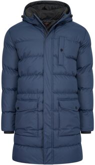 Hooded winter jacket navy Blauw - M
