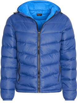Hooded winter jacket navy - maat M Blauw