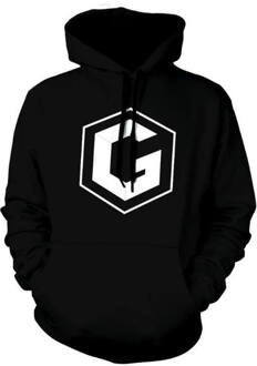 Hoodie - Black - Kids XL - Zwart