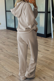 Hoodie Broek Set Zilver