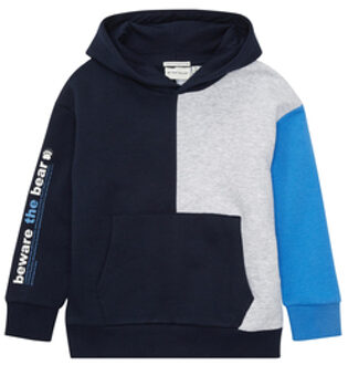 Hoodie color blokkeren Blauw - 116/122