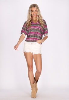 Hoodie Dames Roze Veelkleurig