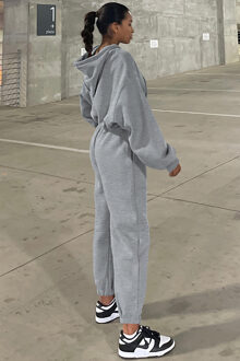 Hoodie Jogger Set Relaxed Fit Grijs
