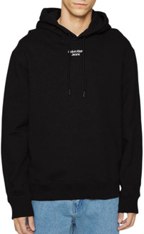 Hoodie met logo Zwart - S