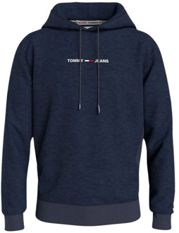 Hoodie met logoborduring Donkerblauw - S