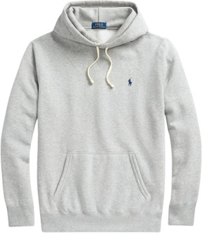 Hoodie met logoborduring Grijsmele - XXL