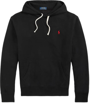 Hoodie met logoborduring Zwart - XXL