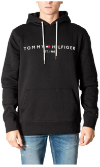 Hoodie met logoborduring Zwart