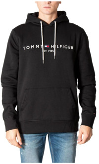 Hoodie met logoborduring Zwart