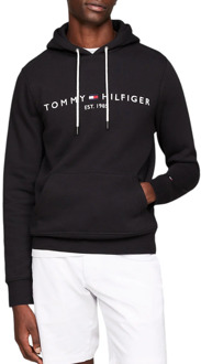 Hoodie met logoborduring Zwart