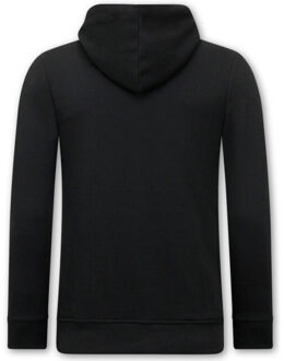 Hoodie met print tiger head Zwart - XXL