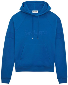Hoodie Saint Laurent , Blue , Heren - Xl,L,M,S