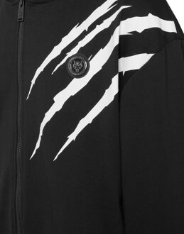 Hoodie Sweatjack Scratch Zwart