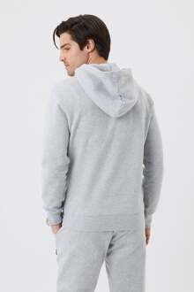 hoodie sweatshirt (dik) - lichtgrijs melange -  Maat L