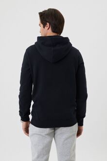 hoodie sweatshirt - heren trui met capuchon dik - zwart -  Maat: L