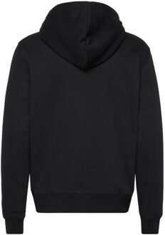 hoodie sweatshirt - heren trui met capuchon dik - zwart -  Maat: L